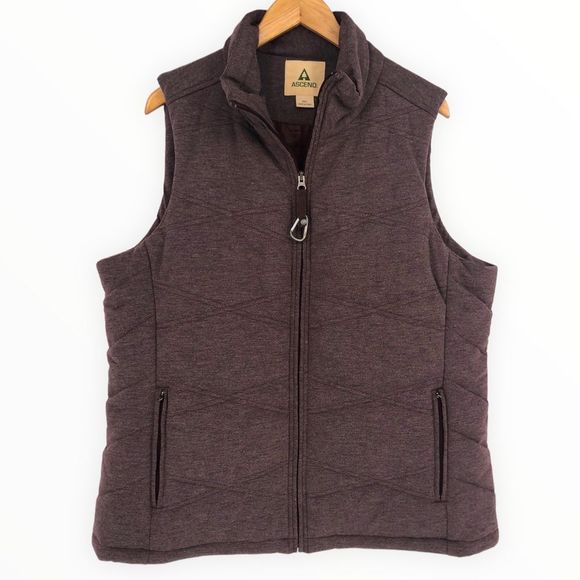 Ascend Purple Sleeveless Quilted Zip Front Vest size XXL - Picture 1 of 12